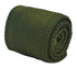 khaki army green knitted tie with classic 8cm pointed end